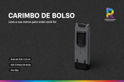 Carimbo de bolso pocket 302 VPower Nykon - Preto